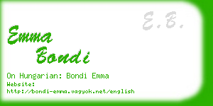 emma bondi business card